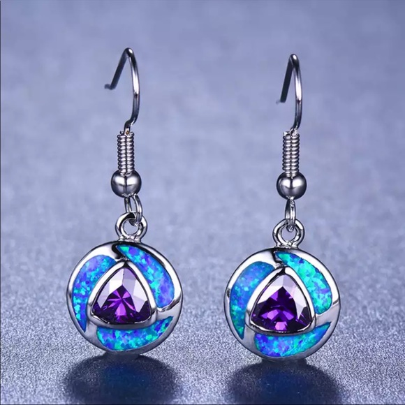 Jewelry - Sterling Silver Amethyst Blue Earrings